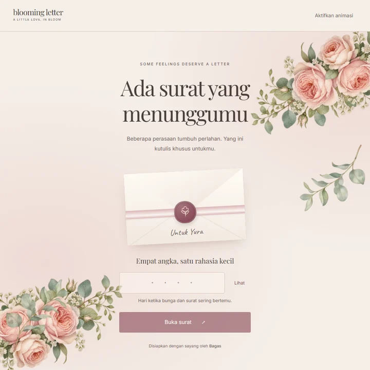 Pratinjau desain Blooming Letter